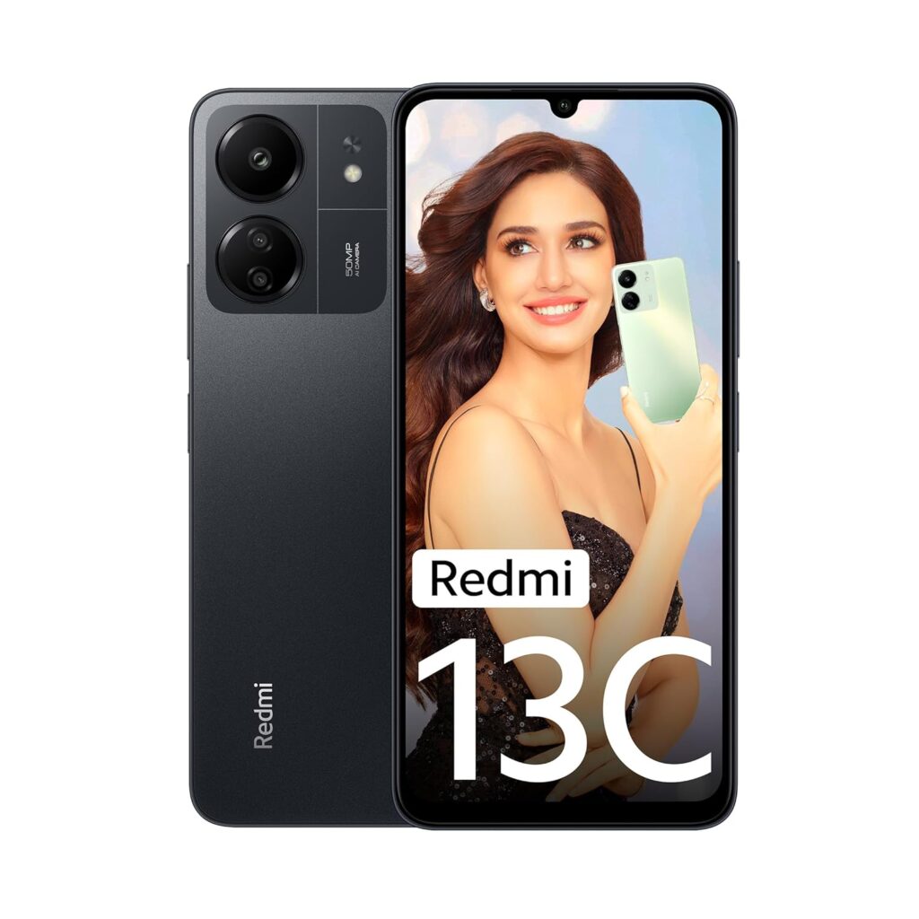 Redmi 13C (Stardust Black, 6GB RAM, 128GB Storage) | Powered by 4G MediaTek Helio G85 | 90Hz Display | 50MP AI Triple Camera